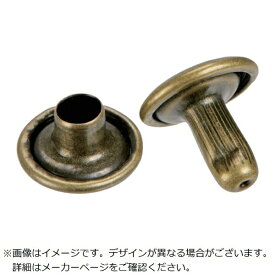 トラスコ中山｜TRUSCO NAKAYAMA TRUSCO　大カシメ　スチール　金ブロンズメッキ　9mm　足長11．5mm　30組入　（ブリスターパック入） PTHPCG11.5