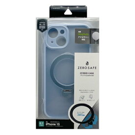 ラスタバナナ｜RastaBanana iPhone 15 ZEROSAFE 極限保護 ハイブリッドケース TPU×PC 360°回転MagSafeリング付 フロストブルー 7872IP361HPMBL