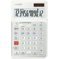CASIO｜カシオ 人間工学電卓 ジャストタイプ・左手用 ホワイト JE-12D-L-WE-N [12桁]