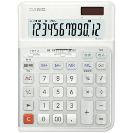 CASIO｜カシオ 人間工学電卓 デスクタイプ・左手用 ホワイト DE-12D-L-WE-N [12桁]