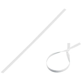 日本緑十字｜JAPAN GREEN CROSS 緑十字　ビニールタイ　白　金具37（白）　4mm幅×150mm　100本組　エンビ＋鉄線 137371