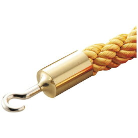 日本緑十字｜JAPAN GREEN CROSS 緑十字　パーテーションスタンド用ロープ　黄　金具： ゴールド　BA30−Y　30Φ×1200mm 330012