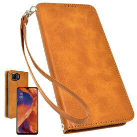 shizukawill｜シズカウィル OPPO A73 手帳型 本革調 レザーケース ライトブラウン OPA73LBR