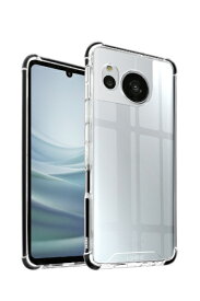 shizukawill｜シズカウィル AQUOS sense7 SH-53C SHG10 i-Shine アイシャイン クリアケース ブラック SHAQSE7HI2BK