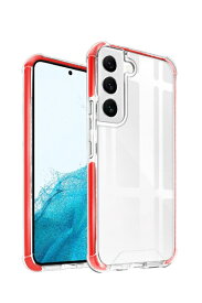 shizukawill｜シズカウィル Galaxy S22 SC-51C SCG13 i-Shine アイシャイン クリアケース レッド SAGAS22HI2RE