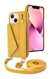 shizukawill｜シズカウィル iPhone 13 mini ショルダーケース アイファンデ5 ストリートモード マスタード APIP13MIF51YE