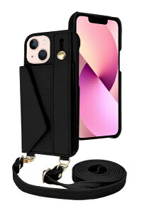 shizukawill�b�V�Y�J�E�B�� iPhone 13 mini �V�����_�[�P�[�X �A�C�t�@���f5 �X�g���[�g���[�h IV�u���b�N APIP13MIF51BK