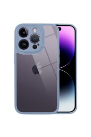 shizukawill｜シズカウィル iPhone 14 Pro パステルライン クリアケース スカイブルー APIP14PHI3BL