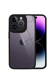 shizukawill｜シズカウィル iPhone 14 Pro パステルライン クリアケース マットブラック APIP14PHI3BK