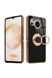 shizukawill｜シズカウィル AQUOS sense8 SH-54D SHG11 リング付 ケース グリッティア ブライトブラック SHAQSE8CL5BK