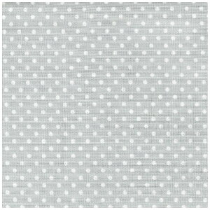 清原|KIYOHARA 生地 シーチングドットプリント(小) 1mカットクロス グレー BF-001-1/GRY