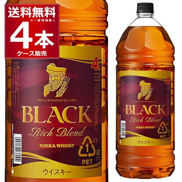 楽天市場】ブラック ニッカ クリア 4L 37度 4000ml×4本(1ケース 