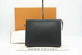 ☆安心の3大保証☆ ABランク ≪LOUIS VUITTON ルイ ヴィトン/クラッチバッグ≫ M30547 ポシェット ヴォワヤージュ MM タイガ ノワール ブラック 送料無料【中古】