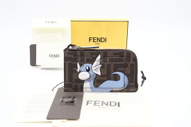 ☆安心の3大保証☆ Aランク ≪FENDI フェンディ/L字ファスナーコインケース≫ 8M0489 ズッカ FRGMT ポケモン ブラウン ブルー 未使用品 送料無料【中古】