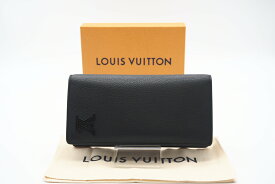 ☆安心の3大保証☆ Bランク ≪LOUIS VUITTON ルイ ヴィトン/二つ折り長財布≫ M69980 LV アエログラム ポルトフォイユ ブラザ ノワール ブラック【中古】