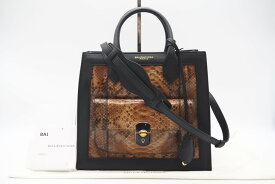 ☆安心の3大保証☆ ABランク ≪BALENCIAGA バレンシアガ/2WAYバッグ≫ 305593 パイソンレザー パドロック オールアフタヌーン ハンドバッグ 送料無料【中古】