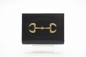 ☆安心の3大保証☆ ABランク ≪GUCCI グッチ/二つ折り財布≫ 621887 ホースビット 1955 レザー カードケース ウォレット コイン＆紙幣入れ付き 送料無料【中古】