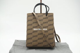 ☆安心の3大保証☆ Aランク ≪BALENCIAGA バレンシアガ/2WAYバッグ≫ 693805 モノグラム コーティング ショッピング フォンホルダー 極美品 送料無料【中古】