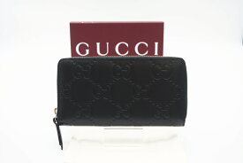 ☆安心の3大保証☆ ABランク ≪GUCCI グッチ/ラウンドファスナー長財布≫ 795176 GGレザー ジップアラウンドウォレット ブラック 美品 送料無料【中古】