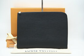 ☆安心の3大保証☆ Aランク ≪LOUIS VUITTON ルイ ヴィトン/L字ファスナークラッチバッグ≫ M64153 エピ ポシェットジュールGM ノワール 送料無料【中古】