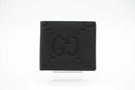 ☆安心の3大保証☆ Aランク ≪GUCCI グッチ/二つ折り財布≫ 739479 ジャンボGG レザー コインウォレット ブラック ロゴ 極美品 送料無料【中古】
