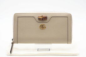 ☆安心の3大保証☆ Aランク ≪GUCCI グッチ/ラウンドファスナー長財布≫ 658634 グッチ ダイアナ レザー コンチネンタルウォレット ベージュ 送料無料【中古】