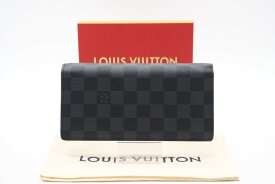 ☆安心の3大保証☆ Bランク ≪LOUIS VUITTON ルイ ヴィトン/二つ折り長財布≫ N62665 ダミエ グラフィット ポルトフォイユ ブラザ ブラック グレー【中古】