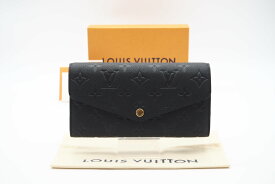 ☆安心の3大保証☆ Aランク ≪LOUIS VUITTON ルイ ヴィトン/二つ折り長財布≫ M82257 モノグラム アンプラント ポルトフォイユ サラ ノワール ブラック【中古】