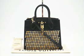 ☆安心の3大保証☆ Aランク ≪LOUIS VUITTON ルイ ヴィトン/2WAYバッグ≫ M51021 カーフスキン シティスティーマーPM ブラック ゴールド 送料無料【中古】