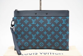 ★3日以内返品可★ LOUIS VUITTON ルイ ヴィトン M82321 モノグラム シャドウ ポシェット トゥ ゴー ネイビー ブルー バッグ【中古】