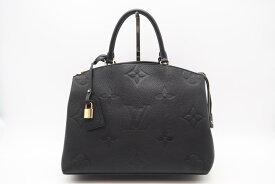★3日以内返品可★ 美品 LOUIS VUITTON ルイ・ヴィトン アンプラント グラン パレ MM M45811 ハンドバッグ ブラック カーフレザー レディース【中古】