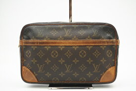 ★3日以内返品可★ LOUIS VUITTON ルイ・ヴィトン モノグラム コンピエーニュ28 M51845 クラッチバッグ ブラウン コーティングキャンバス レディース【中古】
