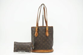 ★3日以内返品可★ LOUIS VUITTON ルイ・ヴィトン モノグラム バケットPM M42238 ハンドバッグ ブラウン コーティングキャンバス レディース【中古】