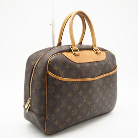 ★3日以内返品可★ LOUIS VUITTON ルイ・ヴィトン モノグラム ドーヴィル M47270 ハンドバッグ ブラウン コーティングキャンバス レザー レディース【中古】