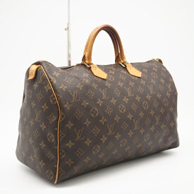 ★3日以内返品可★ LOUIS VUITTON ルイ・ヴィトン モノグラム スピーディ40 M41522 ハンドバッグ ブラウン コーティングキャンバス レザー メンズ【中古】