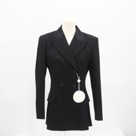 ★3日以内返品可★ 未使用 Chloe クロエ コットン ジャケット 34 34 CHC21SVE0206600134 テーラードジャケット ブラック ウール コットン シルク レディース【中古】
