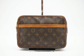★3日以内返品可★ LOUIS VUITTON ルイ・ヴィトン モノグラム コンピエーニュ23 M51847 セカンドバッグ ブラウン コーティングキャンバス メンズ【中古】