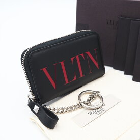 ★3日以内返品可★ 未使用 Valentino ヴァレンチノ レザー VLTNロゴ コインケース TY2P0P24LVN コインケース ブラック・レッド レザー メンズ【中古】