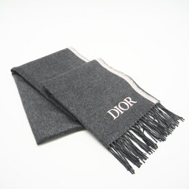 ★3日以内返品可★ 未使用 Dior ディオール シルク ダブルフェース マフラー 93E0015DH001 マフラー グレー・ピンク シルク レディース【中古】