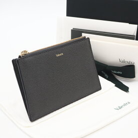★3日以内返品可★ 未使用 Valextra ヴァレクストラ ミルプンテカーフレザー ジッパー付きカードホルダー 3CC スモーキーグレー SGNL0009028LOCCP99GF カードケース カーキ レザー レディース【中古】