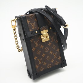 ★3日以内返品可★ 美品 LOUIS VUITTON ルイ・ヴィトン モノグラム ポシェット トランク ヴェルティカル M63913 ショルダーバッグ ブラウン ブラック コーティングキャンバス レザー レディース【中古】