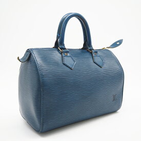 ★3日以内返品可★ LOUIS VUITTON ルイ・ヴィトン エピ スピーディ25 トレドブルー M43015 ハンドバッグ ブルー グレインレザー メンズ【中古】