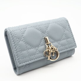 ★3日以内返品可★ 未使用 Christian Dior クリスチャンディオール カナージュ ラムスキン 【日本限定】My Dior Aster キーケース S0983ONMJ_M81B キーケース ブルー ラムスキン レディース【中古】