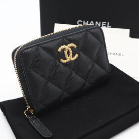 ★3日以内返品可★ 未使用 CHANEL シャネル マトラッセ コインケース AP5078 コインケース ブラック キャビアスキン レディース【中古】