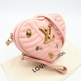 ★3日以内返品可★ LOUIS VUITTON ルイ・ヴィトン ニューウェーブ ラブロック M53205 ショルダーバッグ ピンク カーフレザー レディース【中古】