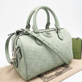 ★3日以内返品可★ 未使用 GUCCI グッチ オフィディア GG キャンバス スモール ボストンバッグ 772061 2wayハンドバッグ グリーン キャンバス レディース【中古】
