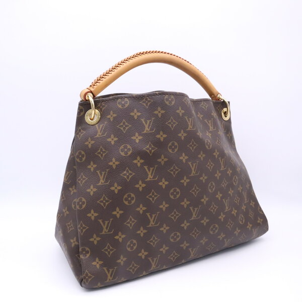 ★3日以内返品可★  LOUIS VUITTON ルイ・ヴィトン モノグラム アーツィーMM M40249 ハンドバッグ ブラウン ベージュ コーティングキャンバス レザー レディース【中古】