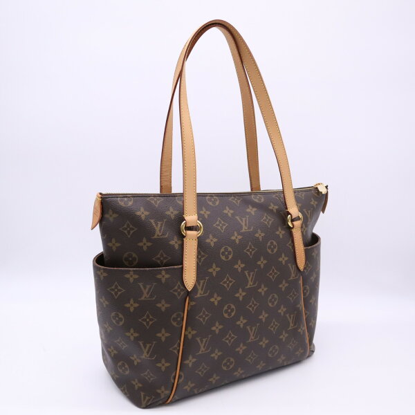 ★3日以内返品可★  LOUIS VUITTON ルイ・ヴィトン モノグラム トータリーMM M56689 ハンドバッグ ブラウン ベージュ コーティングキャンバス レザー レディース【中古】