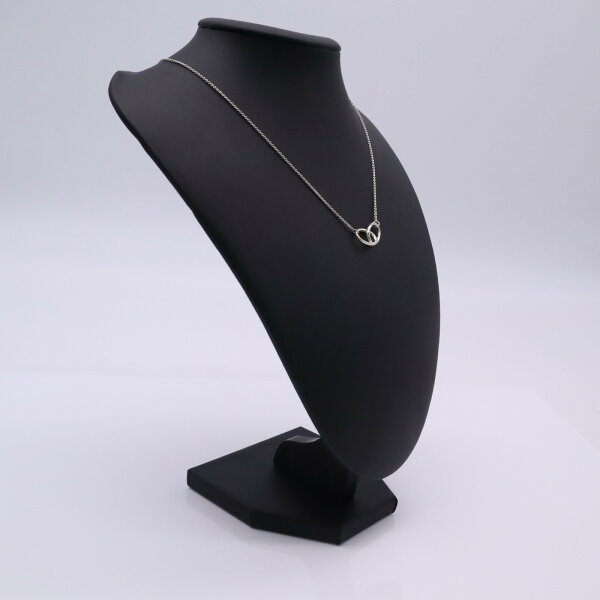 ★3日以内返品可★ 美品 TIFFANY&Co. ティファニー エルサ ペレッティ ダブルループ ネックレス 925 2.7g - ネックレス シルバー シルバー レディース【中古】