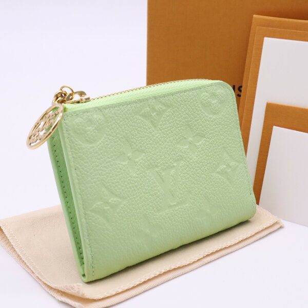 ★3日以内返品可★ 極美品 LOUIS VUITTON ルイ・ヴィトン モノグラム アンプラント ポルトフォイユ ノア コンパクト M27670 コインケース グリーン グレインカーフレザー レディース【中古】